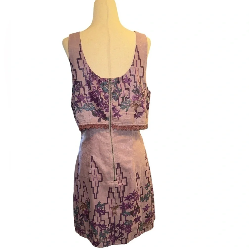 Free People Purple Mini Peplum dress